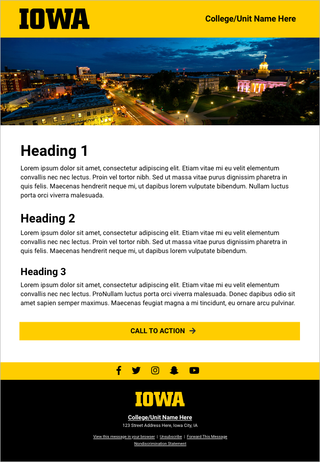 HTML Email Templates | Brand Manual - The University of Iowa