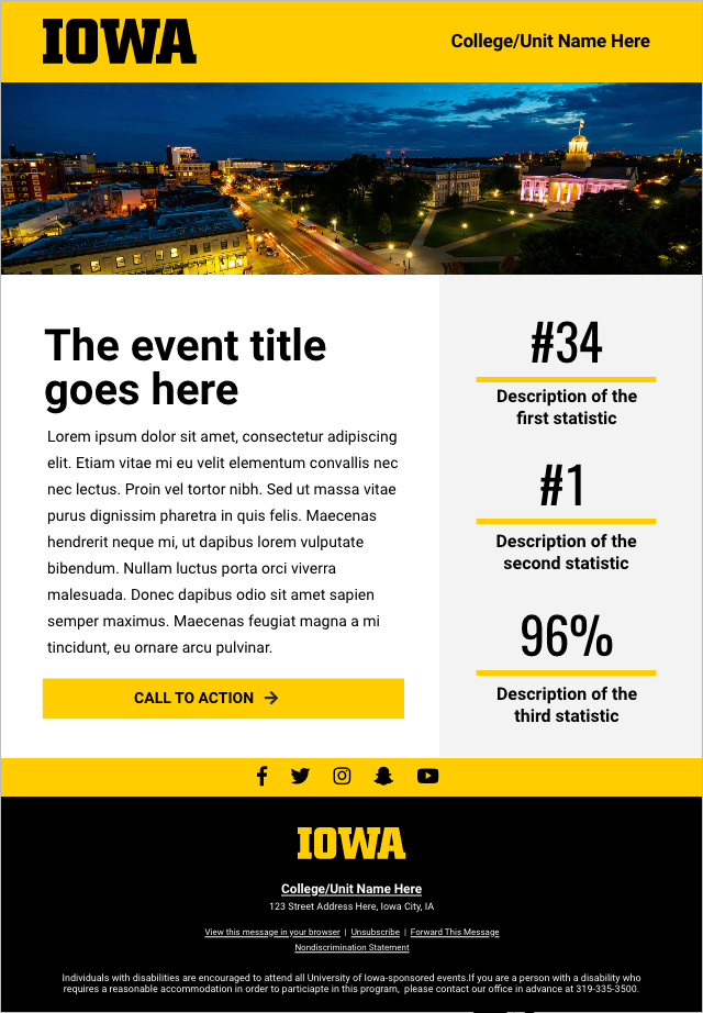 Html Email Templates Brand Manual The University Of Iowa