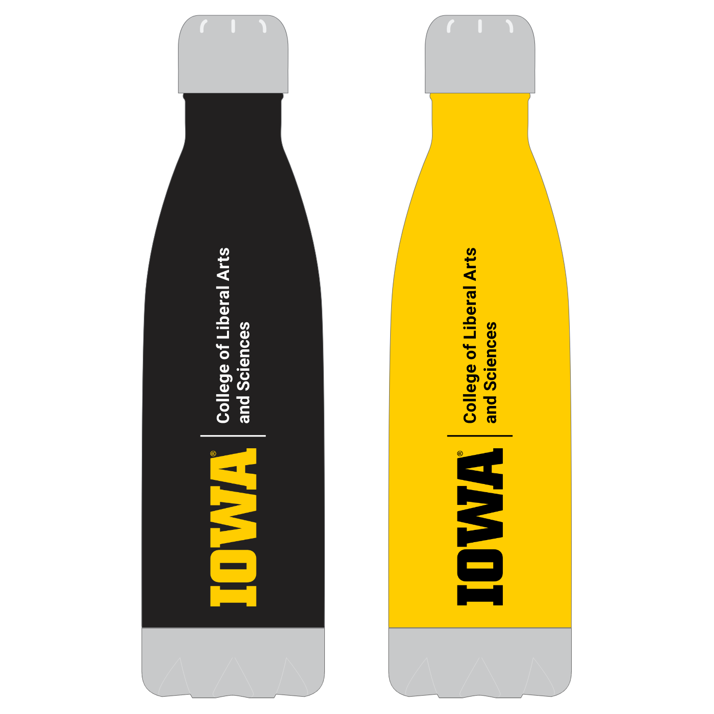 Black and gold water bottle examples