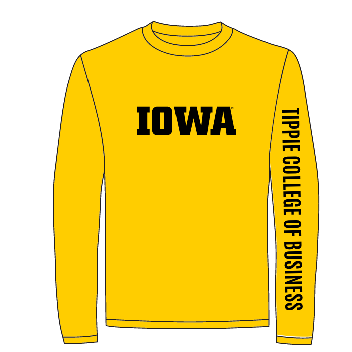 Iowa logo + brand fonts long sleeve mockup