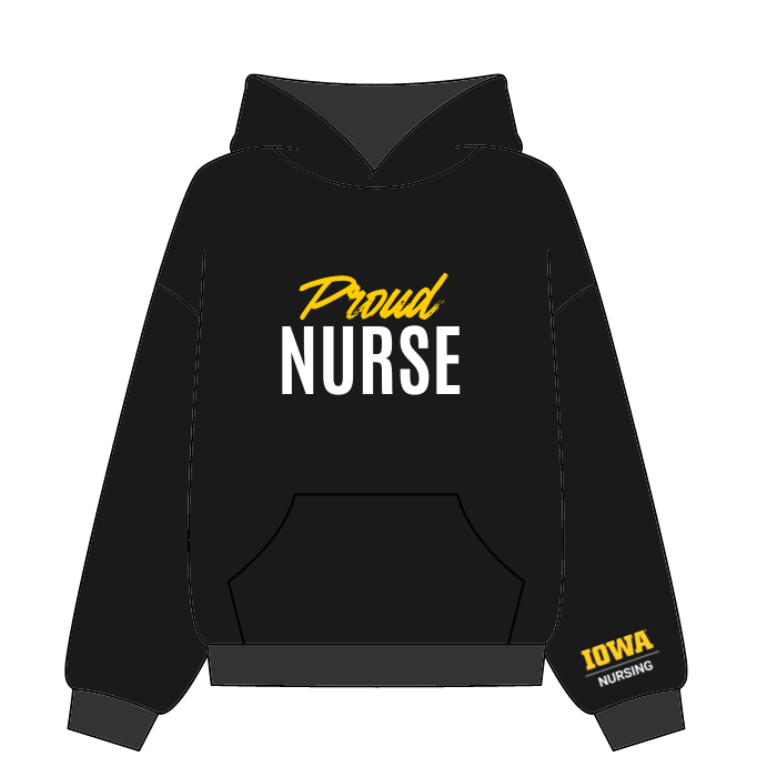 Branded nursing hoodie mockup