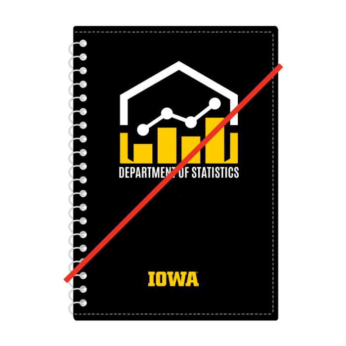 Mockup of artwork combined with department of statistics unit 