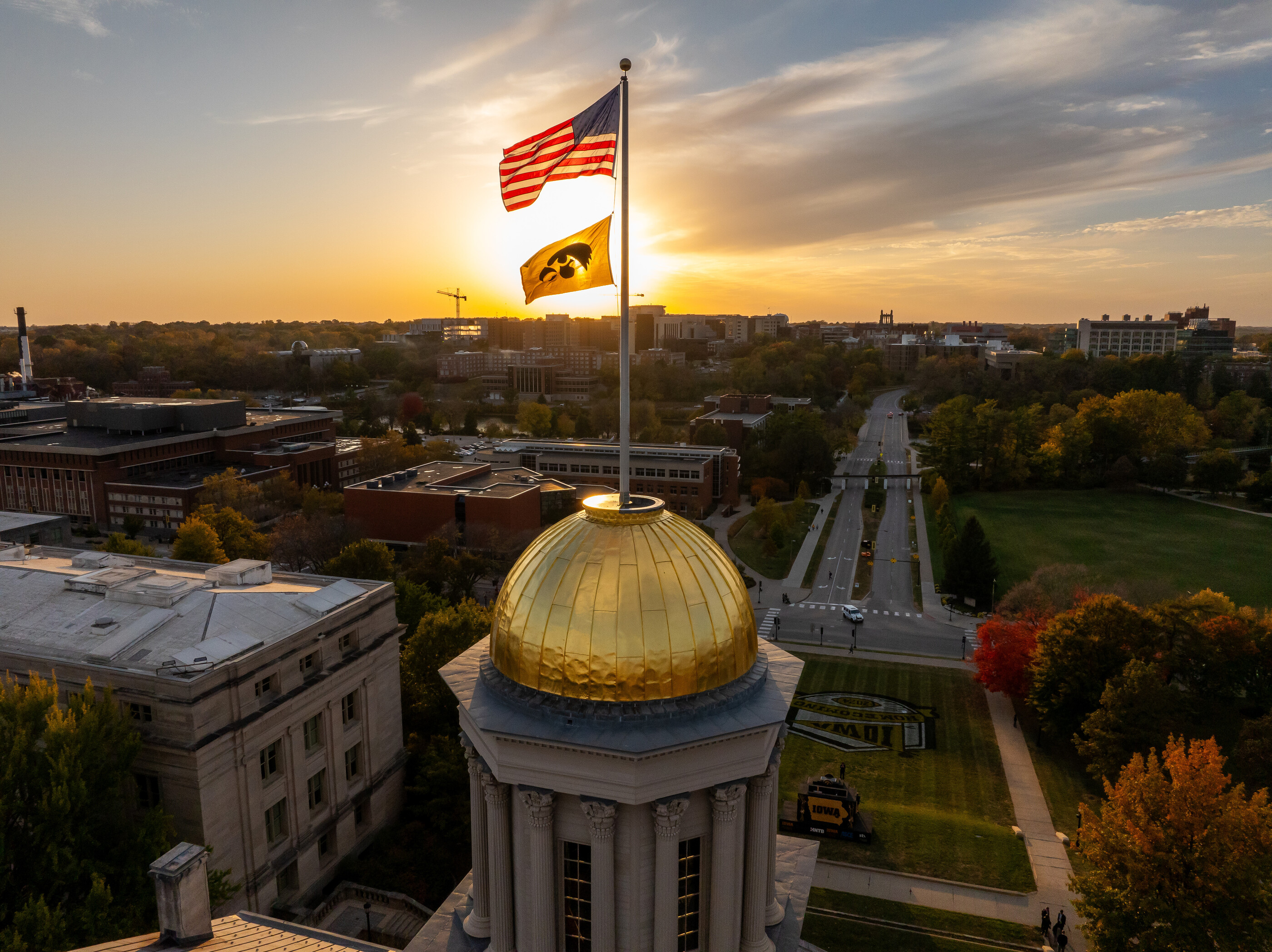 Dome of Old Capitol at dusk