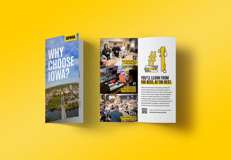 Why IOWA branded brochure mockup