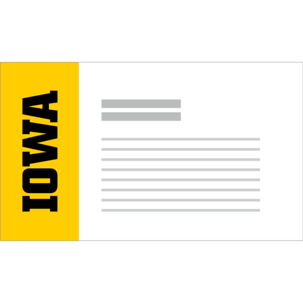 Block IOWA logo shown vertically on a layout