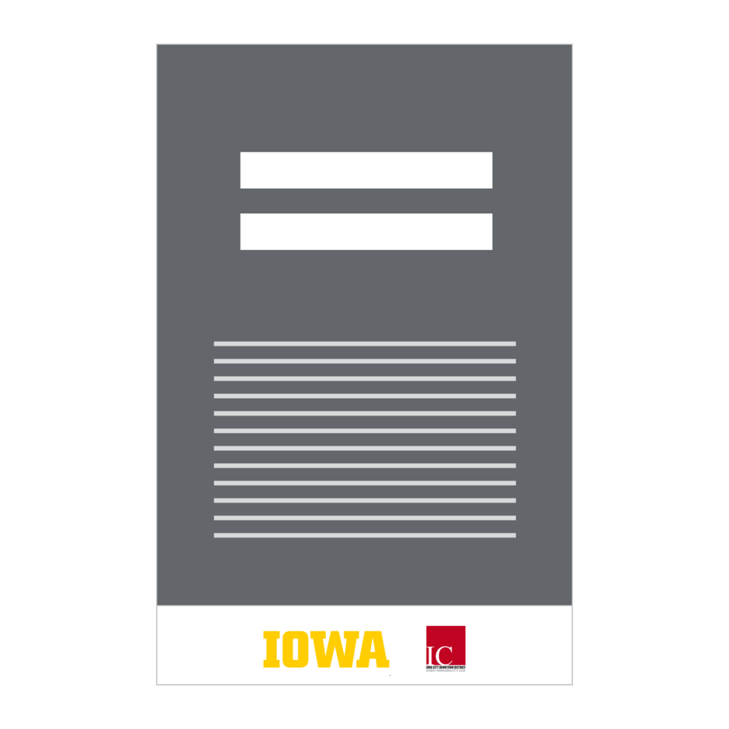 Sample communication with IOWA logo next to a partner logo in full color
