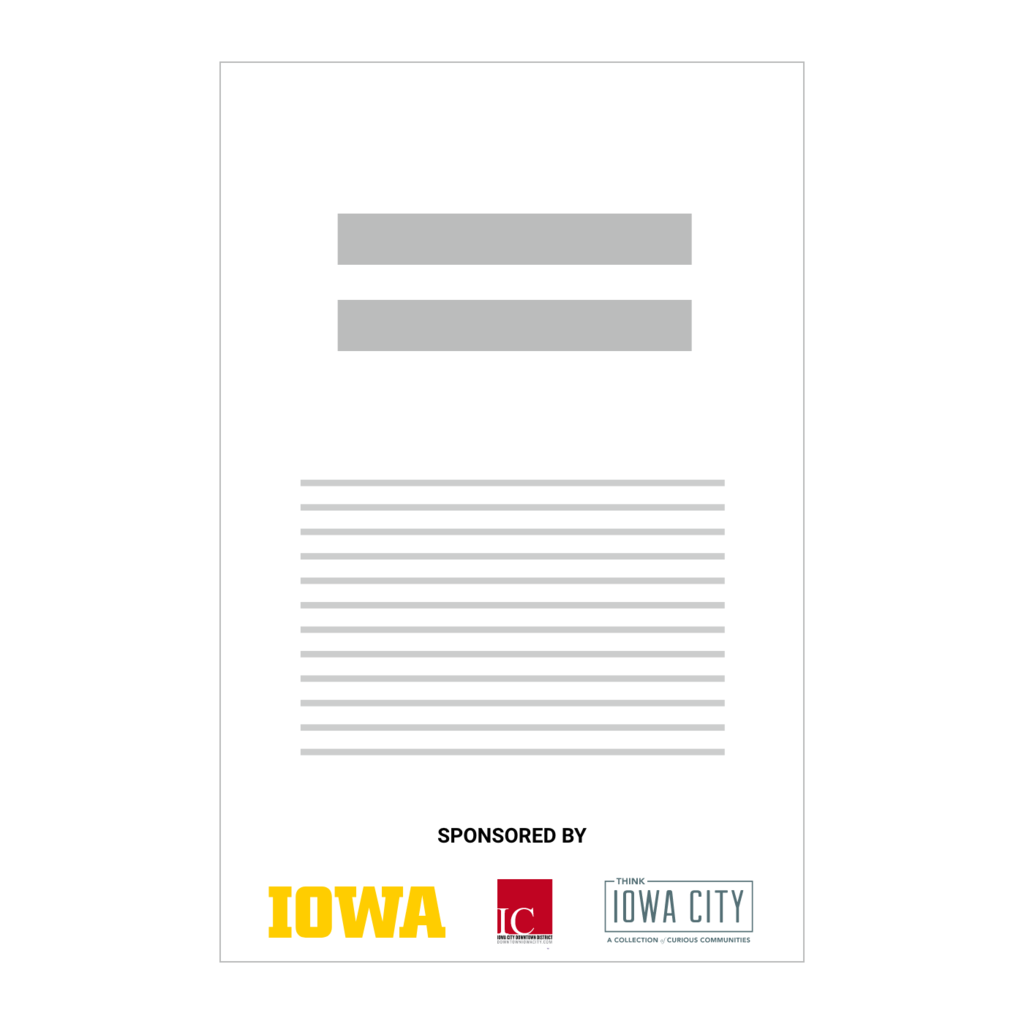Sample communication showing IOWA logo next to other sponsor logos.