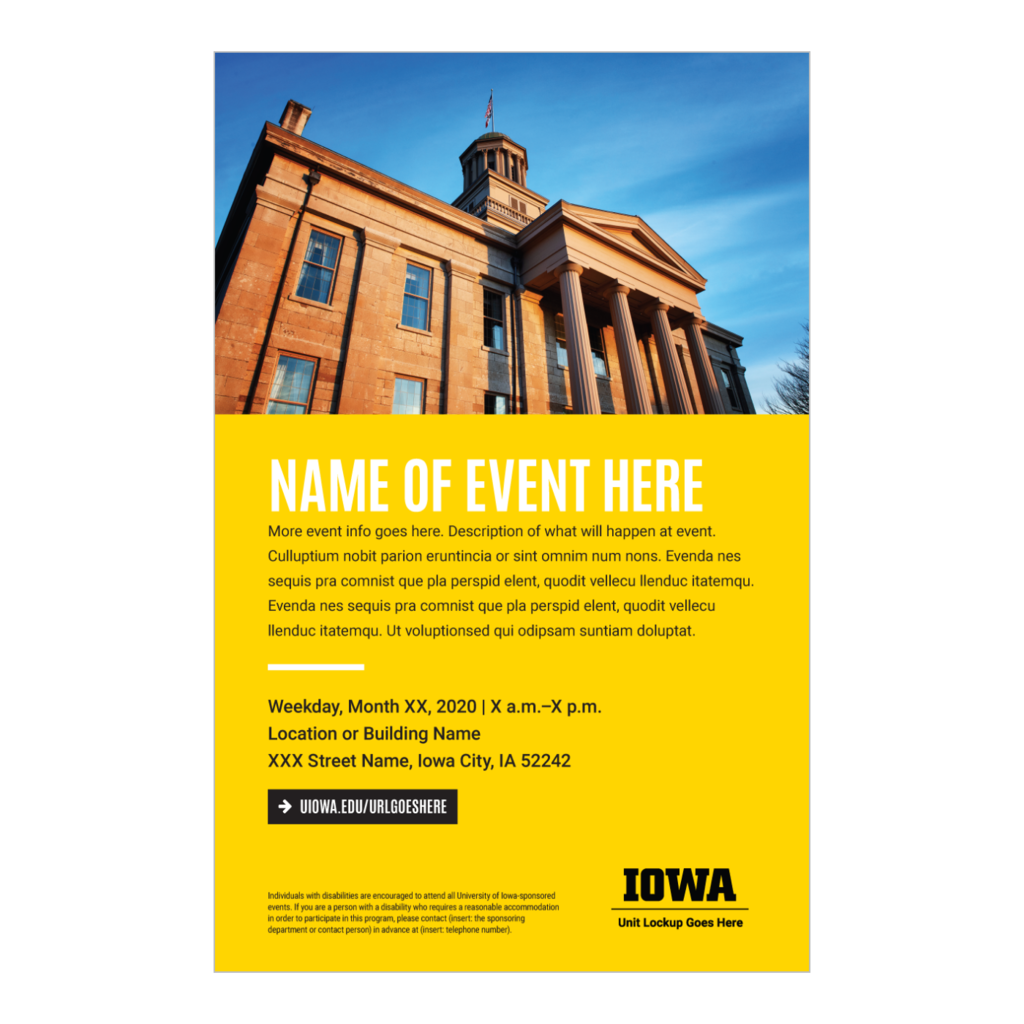 Example of an Event Poster Template with photo
