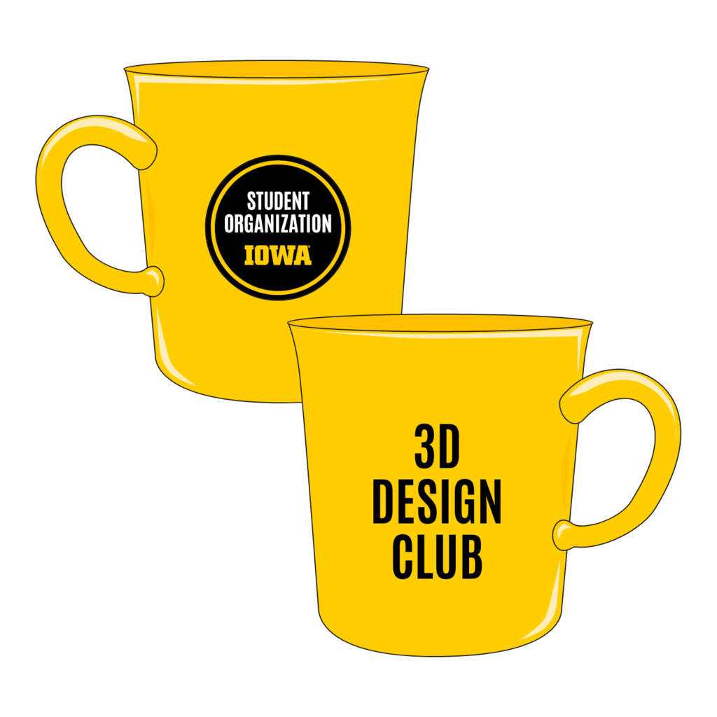 Full club name shown on front of mug with badge on back of mug