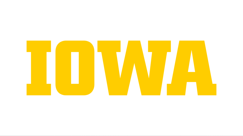 Block IOWA logo in gold on a white background