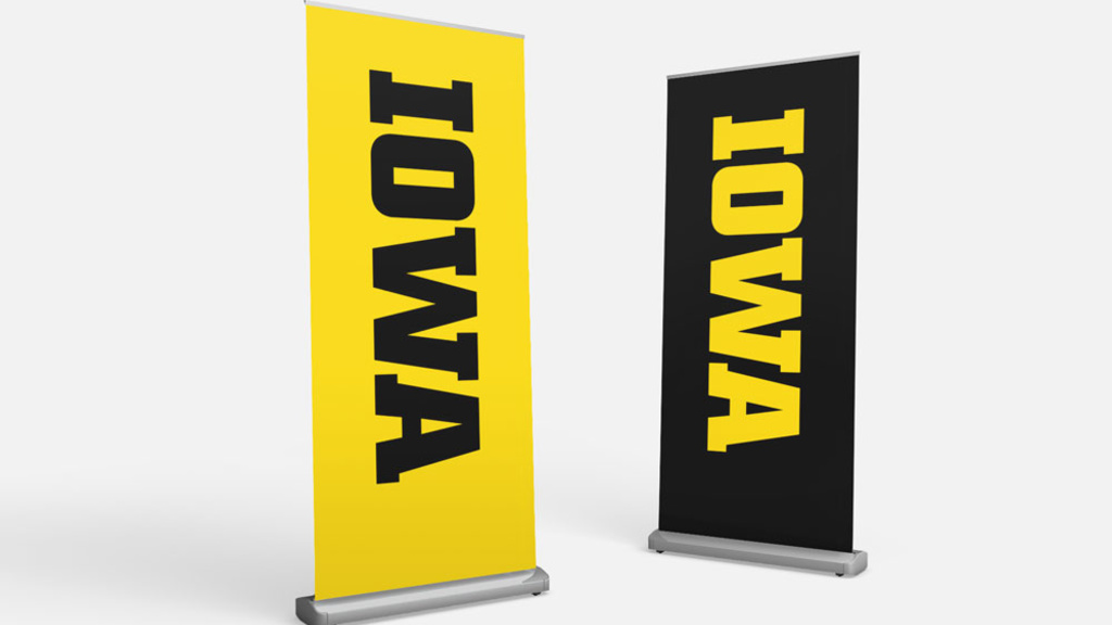Vertical banners with IOWA logo